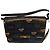 Bolsa Moschino em couro preto com efeito crocodilo