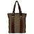 Fendi Zucchino FF Pattern Canvas Leather Tote Bag Brown