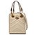Bolsa de couro matelassé Mini GG Marmont marrom da Gucci Bege