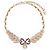 NEUE VINTAGE YVES SAINT LAURENT HALSKETTE ROTER RUBINSTEIN STRASS Golden