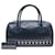 VINTAGE SAC A MAIN YVES SAINT LAURENT BOWLING LOGO Y CUIR ETUI A CLES BAG Bleu Marine  - vue 1