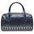 VINTAGE SAC A MAIN YVES SAINT LAURENT BOWLING LOGO Y CUIR ETUI A CLES BAG Bleu Marine  - vue 3