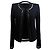 Timeless  Chanel Tweed Cutout Accent Open Blazer in Black Wool