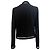 Timeless  Chanel Tweed Cutout Accent Open Blazer in Black Wool - view 3