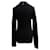 Versace geripptem, gedrehtem Pullover aus schwarzer Wolle  - Ansicht 3