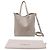 Bolsa de compras N/S Saint Laurent em couro bege - vista 5
