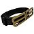 Cintura BB Stretch Balenciaga in pelle nera - vista 3