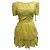 Self portrait Self-Portrait Herzspitzen-Minikleid aus gelbem Polyester