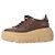 Sneakers platform Nexus Casadei in pelle marrone Rosso - vista 2