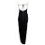 Robe maxi à bretelles spaghetti et décolleté en V Rick Owens en coton noir - vue 3
