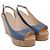 Sandalo con zeppa Riveria Slingback di Stuart Weitzman in pelle blu - vista 3