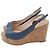 Sandalo con zeppa Riveria Slingback di Stuart Weitzman in pelle blu - vista 4