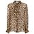 Edge Céline Blusa con lazo Celine en seda estampada de animal Impresión de pitón