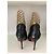 Christian Louboutin Bougliona 100 Python Décolleté Nere e Oro Multicolore - vista 4