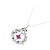 Autre Marque Collana in Oro Bianco K10 con Rubino e Diamanti Rosso - vista 3