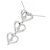 Autre Marque Collana in diamante in oro bianco Au750 a forma di cuore Argento - vista 3