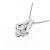 Autre Marque Platin-Diamant-Halskette PT900 PT850 Silber - Ansicht 3