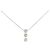 Autre Marque Collana con diamanti a tre pietre in oro bianco Au750 Argento