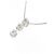 Autre Marque Collana con diamanti a tre pietre in oro bianco Au750 Argento - vista 4