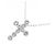 Autre Marque Collier en diamant croix en or blanc Au750 Argenté - vue 3