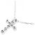 Autre Marque Collier en diamant croix en or blanc Au750 Argenté - vue 4