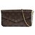 Borsa a Spalla Pochette Felicie Monogram Louis Vuitton Marrone Fuschia