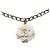 Timeless Collana pendente a catena Chanel Camelia Coco Mark Argento Bianco
