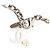 Timeless Collana pendente a catena Chanel Camelia Coco Mark Argento Bianco - vista 2