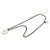 Timeless Collana pendente a catena Chanel Camelia Coco Mark Argento Bianco - vista 3