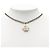 Timeless Collana pendente a catena Chanel Camelia Coco Mark Argento Bianco - vista 4
