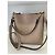 Borsa a spalla Coach Small Town in pelle beige Taupe - vista 4