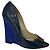 Jimmy Choo Open-Toe Wedge-Heels aus bicolor Lackleder Mehrfarben