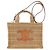 Céline Borsa a Spalla Celine Triomphe Logo Small Cabas Thais in Tweed Marrone Beige