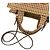 Céline Borsa a Spalla Celine Triomphe Logo Small Cabas Thais in Tweed Marrone Beige - vista 7