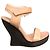 Sandali con zeppa Alexander McQueen Arancione Pelle