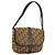 Borsa a Spalla in Tela Trotter Christian Dior Beige Oro Auth YKZ051