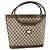 Gucci Borsa a Spalla GG Supreme PVC Beige Oro Auth bs34284 D'oro