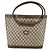 Gucci Borsa a Spalla GG Supreme PVC Beige Oro Auth bs34284 D'oro - vista 2
