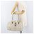 Borsa a mano Horsebit in pelle bianca e oro GUCCI 145770 Auth bs34368 Bianco D'oro - vista 23
