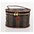 Pequin Fendi Chloe Borsa a Mano in Tela Pecan in Pelle 4 Pezzi Nero Marrone Auth BSZ448 - vista 14