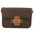 Céline Borsa a spalla in tela Macadam Horsebit CELINE in pelle PVC marrone e oro Auth YKZ475 D'oro - vista 2