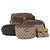 Bolso de Hombro GG Canvas Gucci PVC 5 Set Negro Beige Auth 174402
