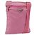 Borsa a Spalla PRADA Nylon Rosa Argento Auth YKZ1090