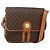 Céline Borsa a spalla circolare in tela Macadam CELINE in pelle PVC marrone oro Auth YKZ1117