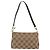 Bolso de Hombro Gancini de Nylon Marrón Dorado Salvatore Ferragamo Auth YKZ614 Castaño - vista 3