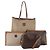 Céline CELINE Macadam Canvas Tasche aus PVC-Leder 4-Set Braun Beige Auth YKZ429