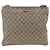 Gucci Borsa a Spalla GG Supreme PVC Beige Oro 201446 Auth YKZ206 D'oro - vista 2