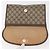 GUCCI GG Supreme Web Sherry Line Clutch Bag PVC Beige Oro Auth 174412 D'oro - vista 13