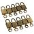 LOUIS VUITTON Set di 10 Lucchetti in metallo Oro LV Auth am11193 D'oro