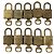LOUIS VUITTON Set di 10 Lucchetti in metallo Oro LV Auth am11193 D'oro - vista 3